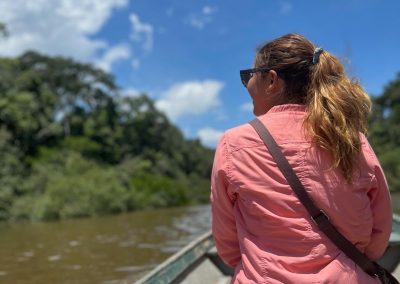 Amazon jungle Peru tour highlight - cruise the Amazon river in a motorized canoe