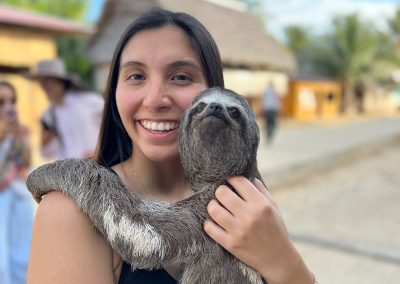 Amazon jungle tour highlight - hug a sloth on our jungle tours Iquitos, Peru